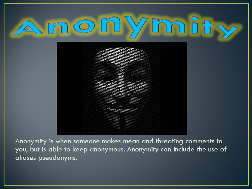Anonymous meaning
